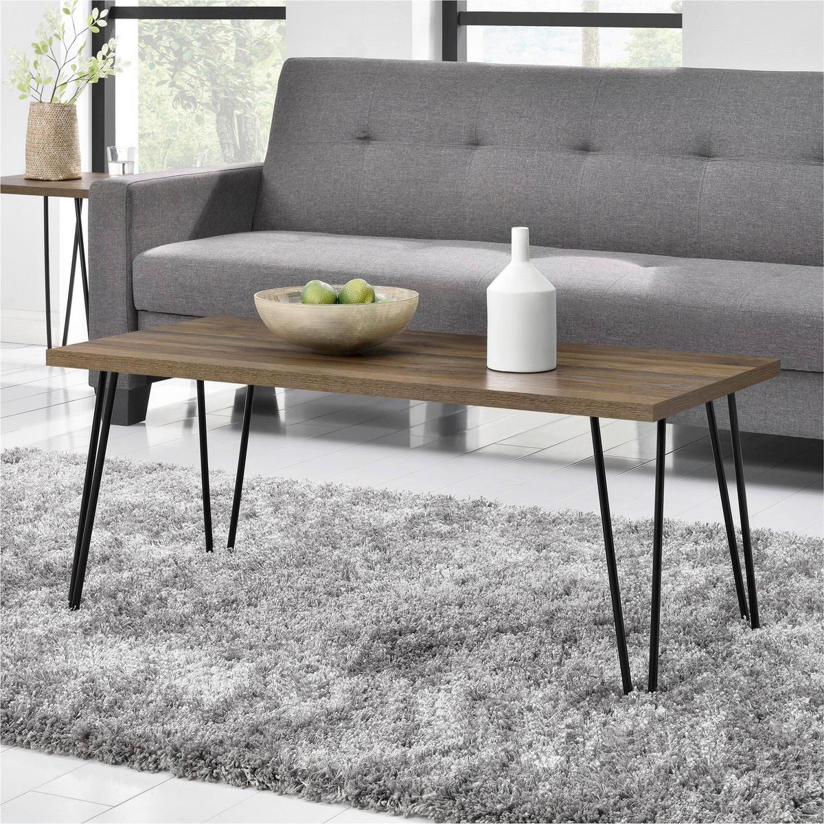 Couchtisch Owen Walnussfarben B: 105 Cm - Walnussfarben/Schwarz, Design, Holzwerkstoff/Metall (105/49/45cm) - MID.YOU