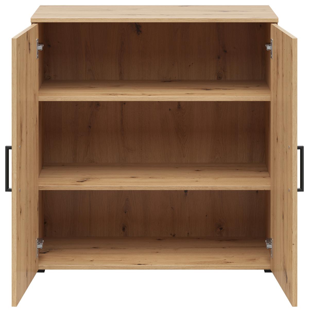Kommode Multi, Cabinet2doors, S588-Reg - Anthrazit/Eiche Artisan, MODERN, Holzwerkstoff (80/83/40cm)