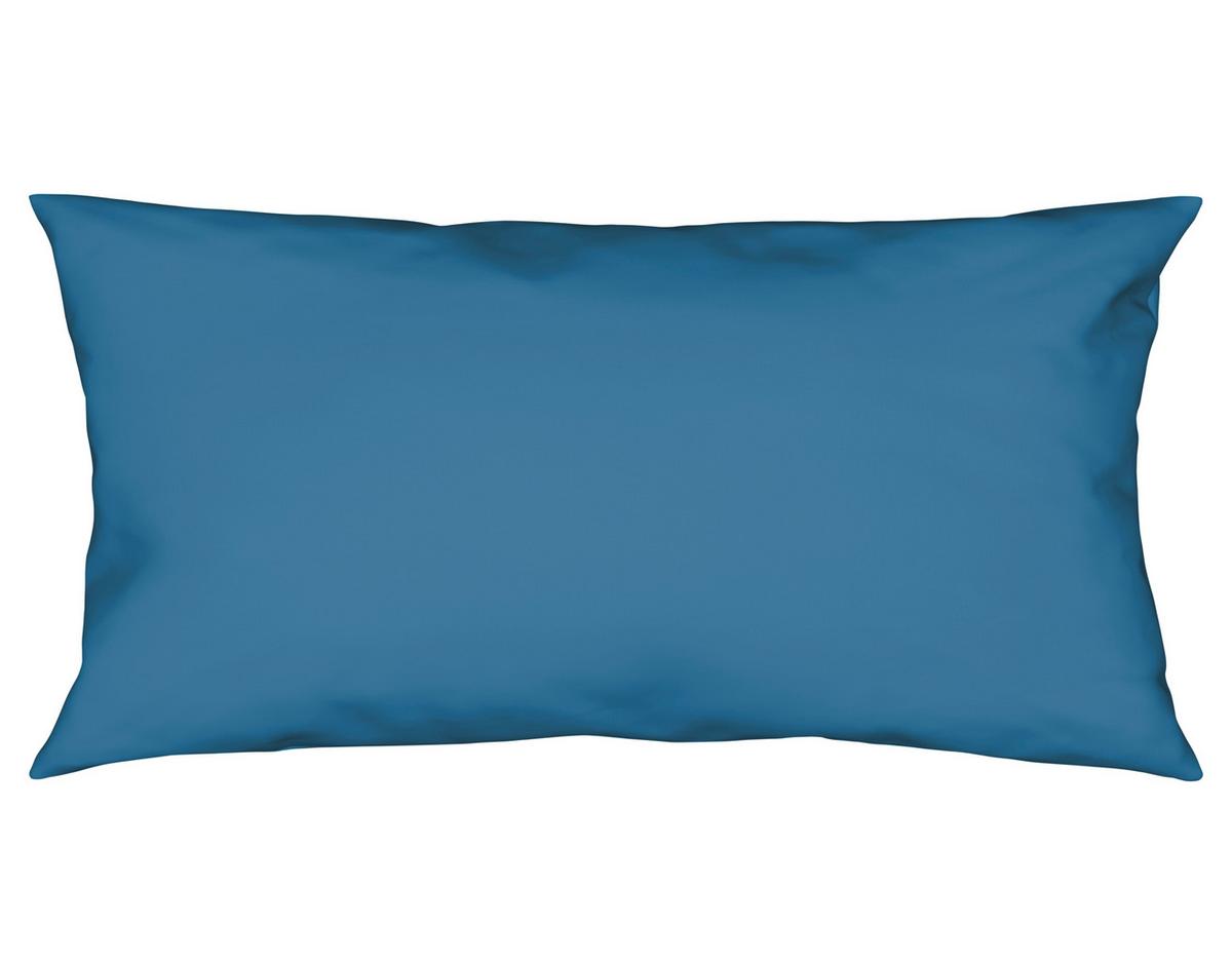 Kissenhülle Vicky 40x80 cm Jersey Blau+ Reißverschluss - Blau, KONVENTIONELL, Textil (40/80cm) - Ele