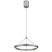 LED-Hängeleuchte 67316 - Titanfarben/Opal, Design, Kunststoff/Metall (50/200cm) - Globo