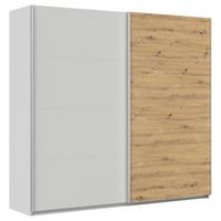 Schwebetürenschrank B: 225cm Feldkirch Seidengr/eiche Dekor - Hellgrau/Eiche Artisan, MODERN, Holzwerkstoff (225/210/62cm)