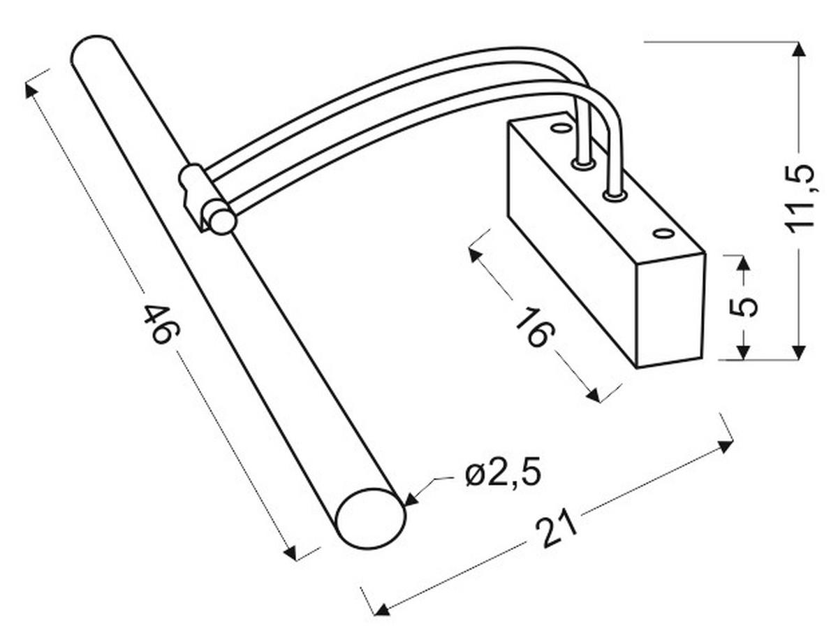 LED-Wandleuchte 21-69726 - KONVENTIONELL, Metall (21/46/11.5cm)
