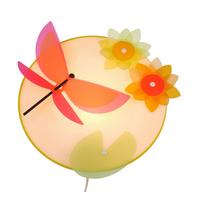 Wandleuchte Libelle E14, Kinderzimmer Schnurschalter - Gelb/Multicolor, Trend, Kunststoff (25/25/8cm) - Niermann