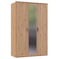 Drehtürenschrank Nadja Eiche Dekor B: 135 cm - Eiche Artisan, KONVENTIONELL, Glas/Holzwerkstoff (135/210/58cm) - MID.YOU