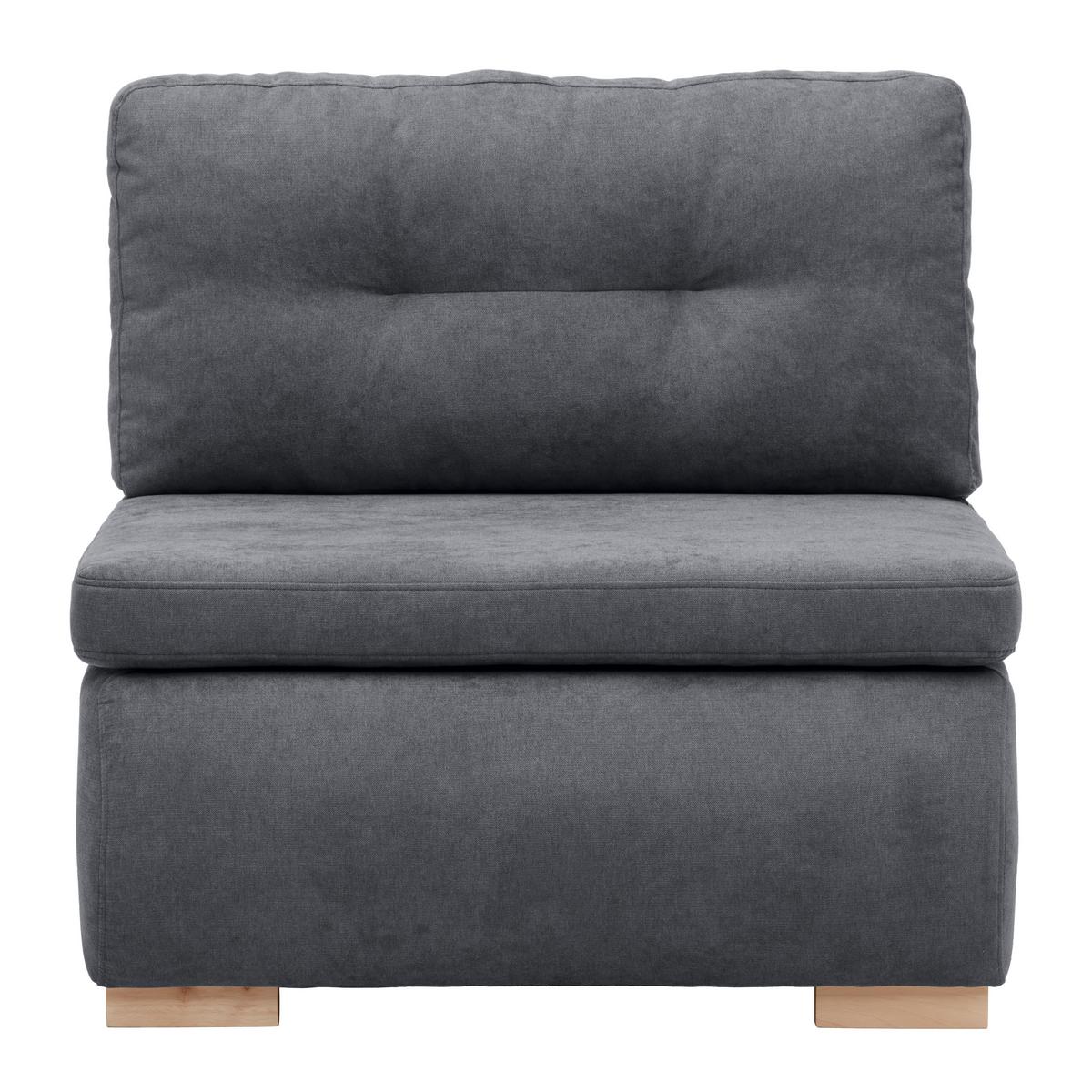 Rozkladacie kreslo MODENA, antracitová - čierna/prírodná farba, textil/plast (89/88/90cm) - Based