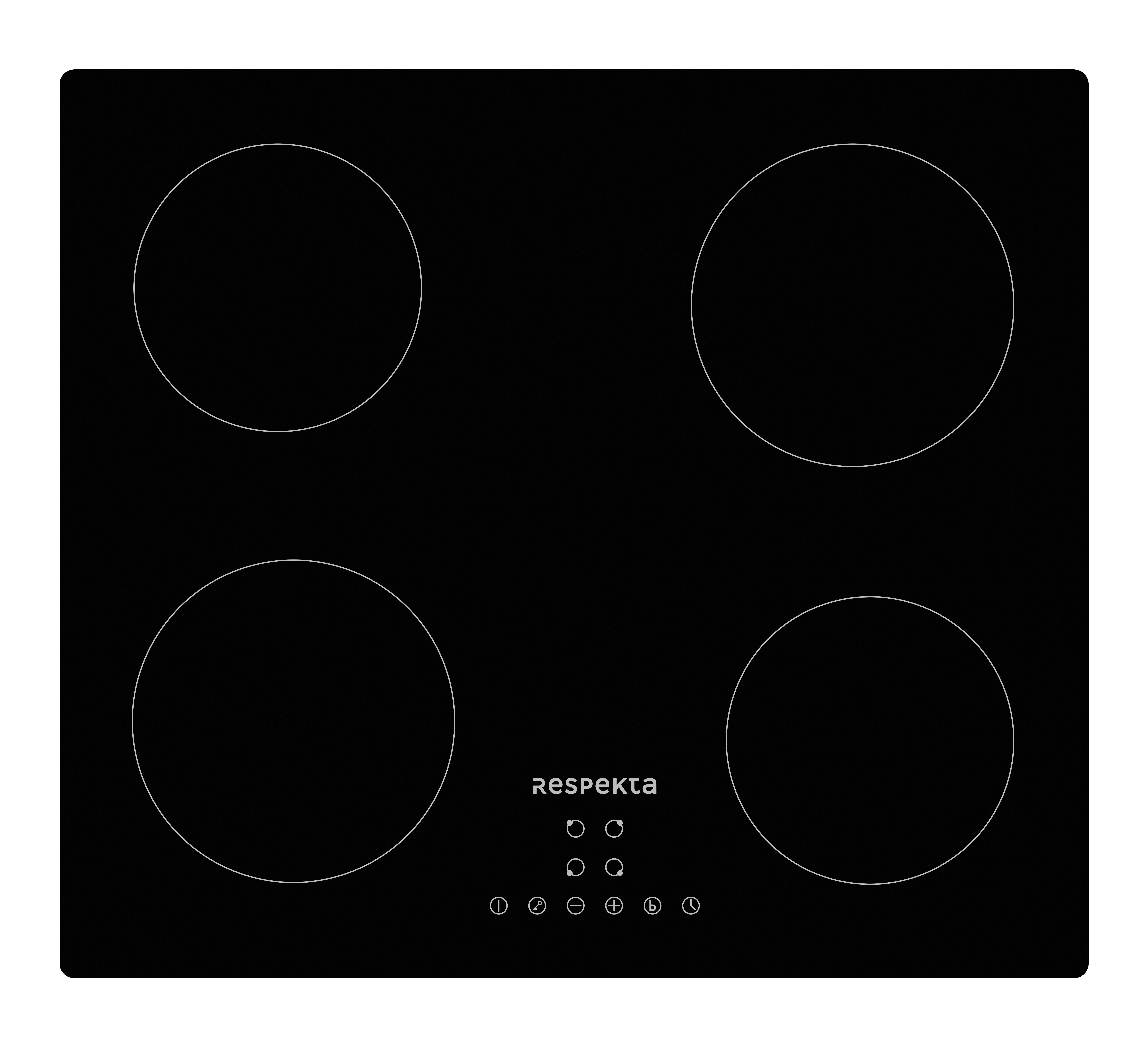 INDUKTIONSKOCHFELD Schwarz B: 59cm - Schwarz, Trend, Glas (59/6/52cm) - Respekta