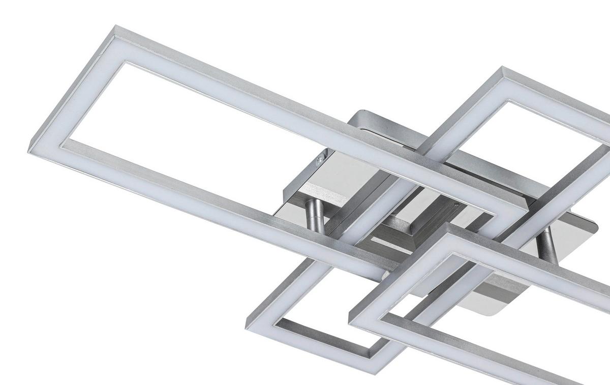 STROPNÉ LED SVIETIDLO OMIE - chrómová/strieborná, Modern, kov/plast (63,5/34/8cm) - Mömax