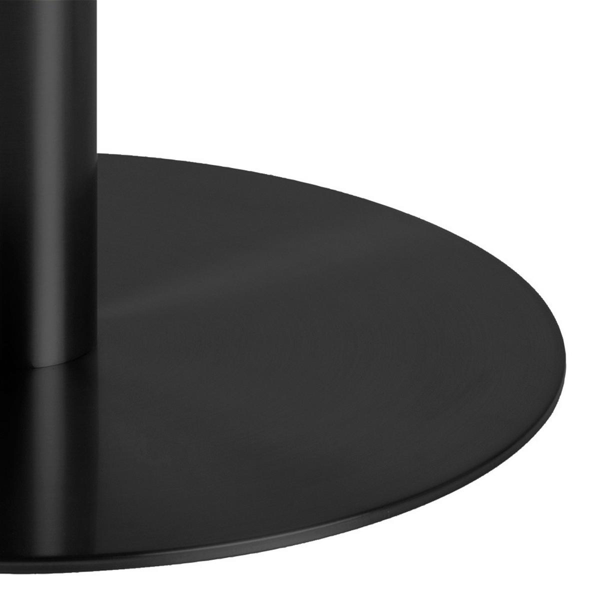 Jídelní stůl CORBY 105 cm - bílá/černá, Trend, kov/kámen (105/105/75cm) - Ambia Home