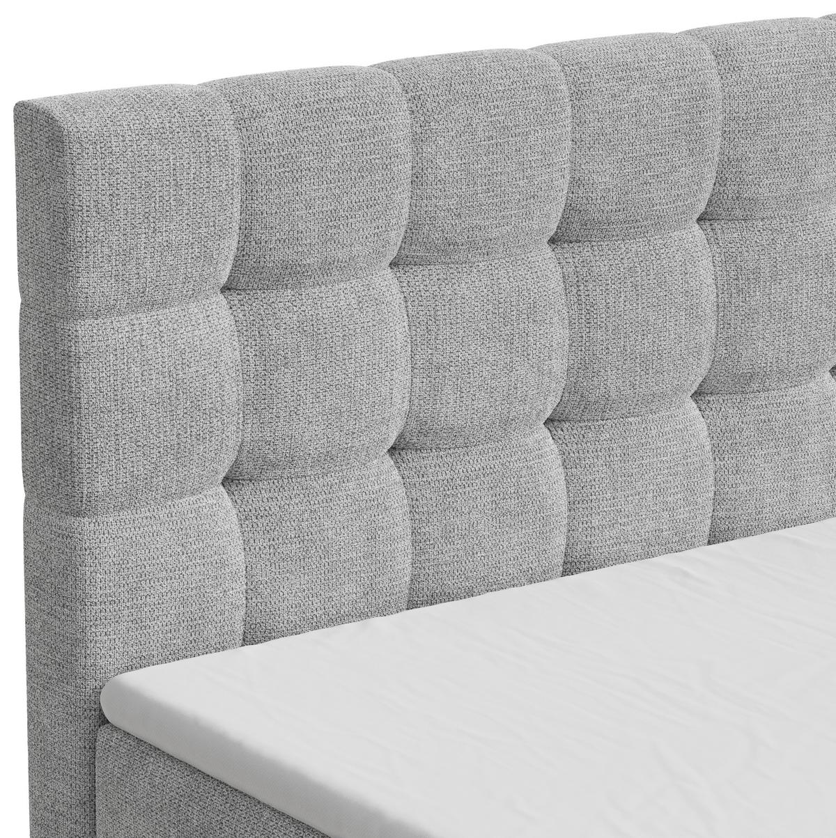 BOXBETT Oslo Grau 160x200cm - Schwarz/Grau, MODERN, Holz/Kunststoff (160/200cm) - MID.YOU