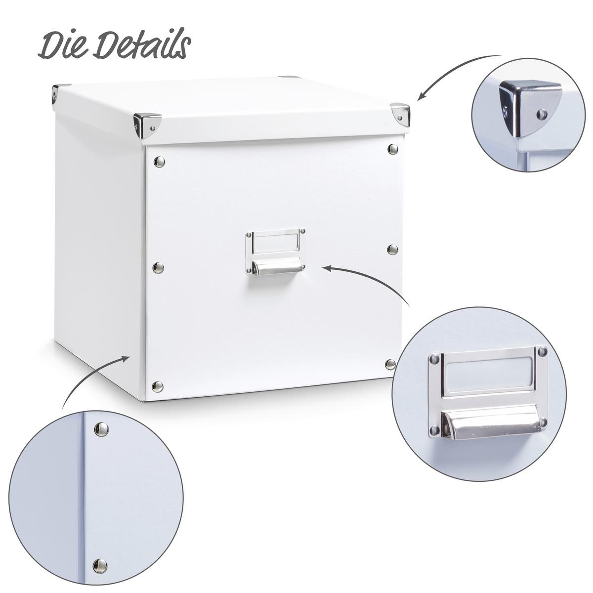 Aufbewahrungbox mit Deckel 33,5x33x32 cm - Basics, Karton (33,5/33/32cm)