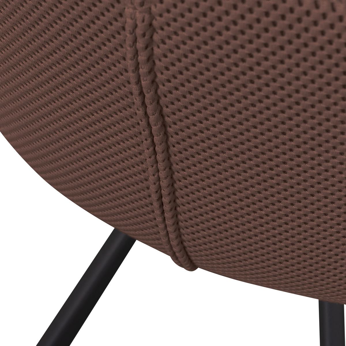 Armlehnstuhl Juno Braun B: 58 Cm - Schwarz/Braun, Design, Textil/Metall (58/79/58cm) - Livetastic