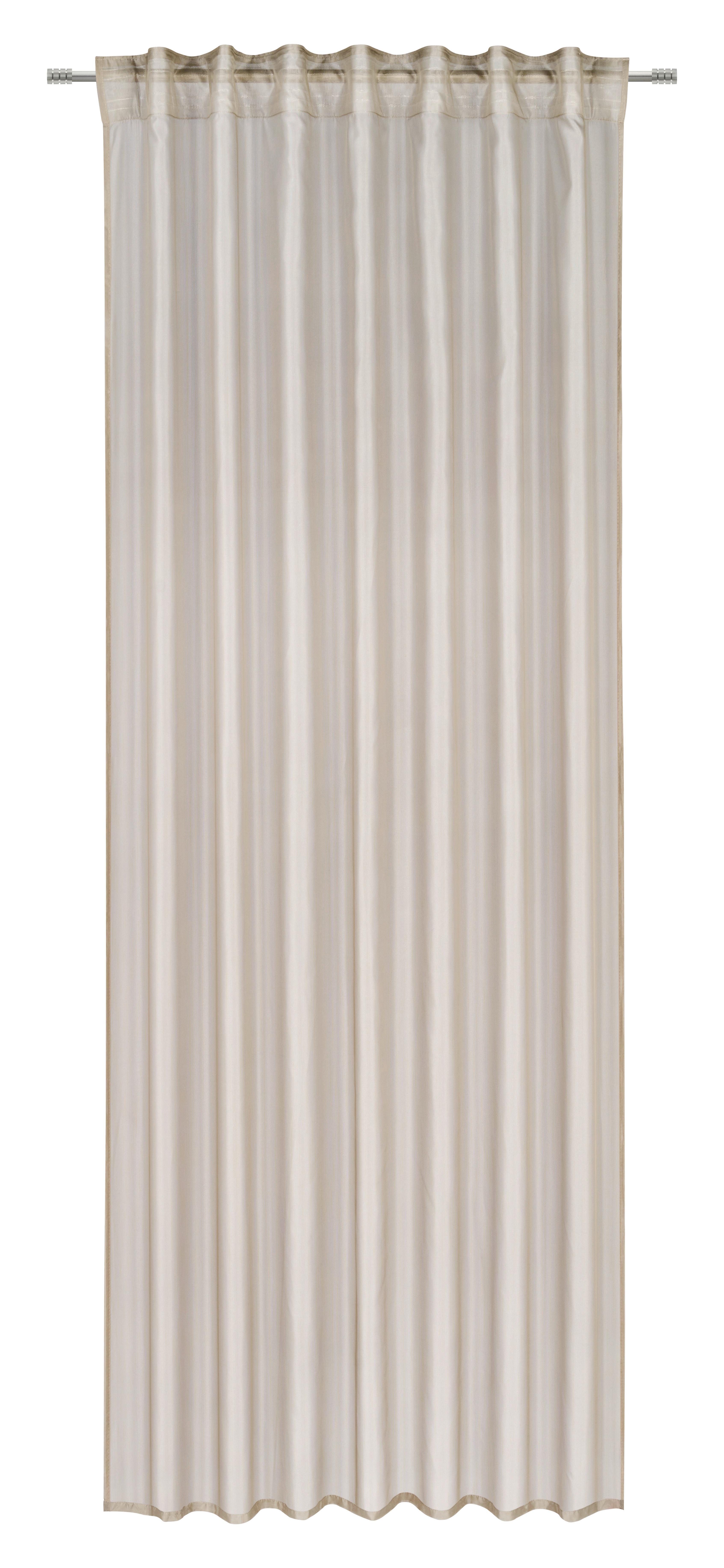 HOTOVÝ ZÁVĚS RITA - šedohnědá, Konvenční, textil (140/245cm) - Modern Living