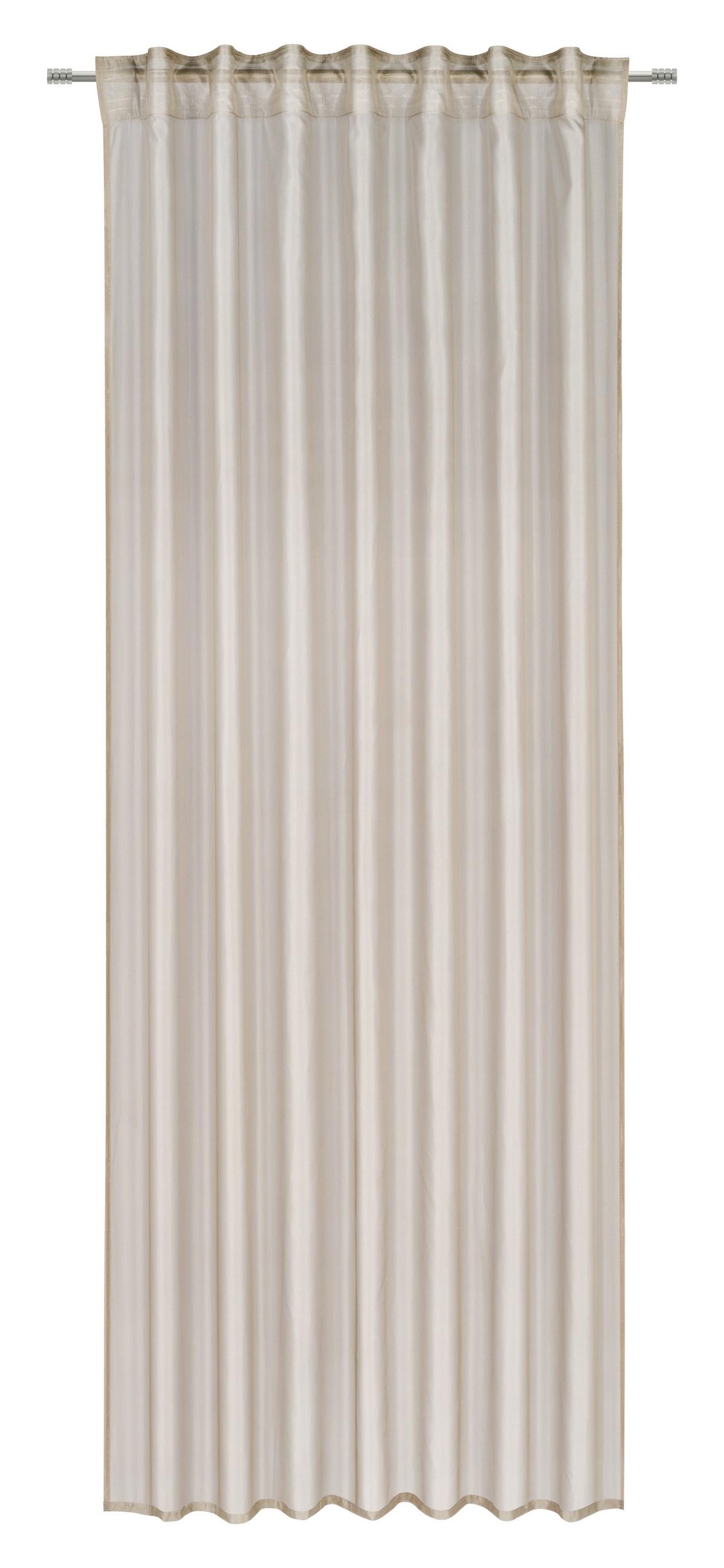 HOTOVÝ ZÁVĚS RITA - šedohnědá, Konvenční, textil (140/245cm) - Modern Living