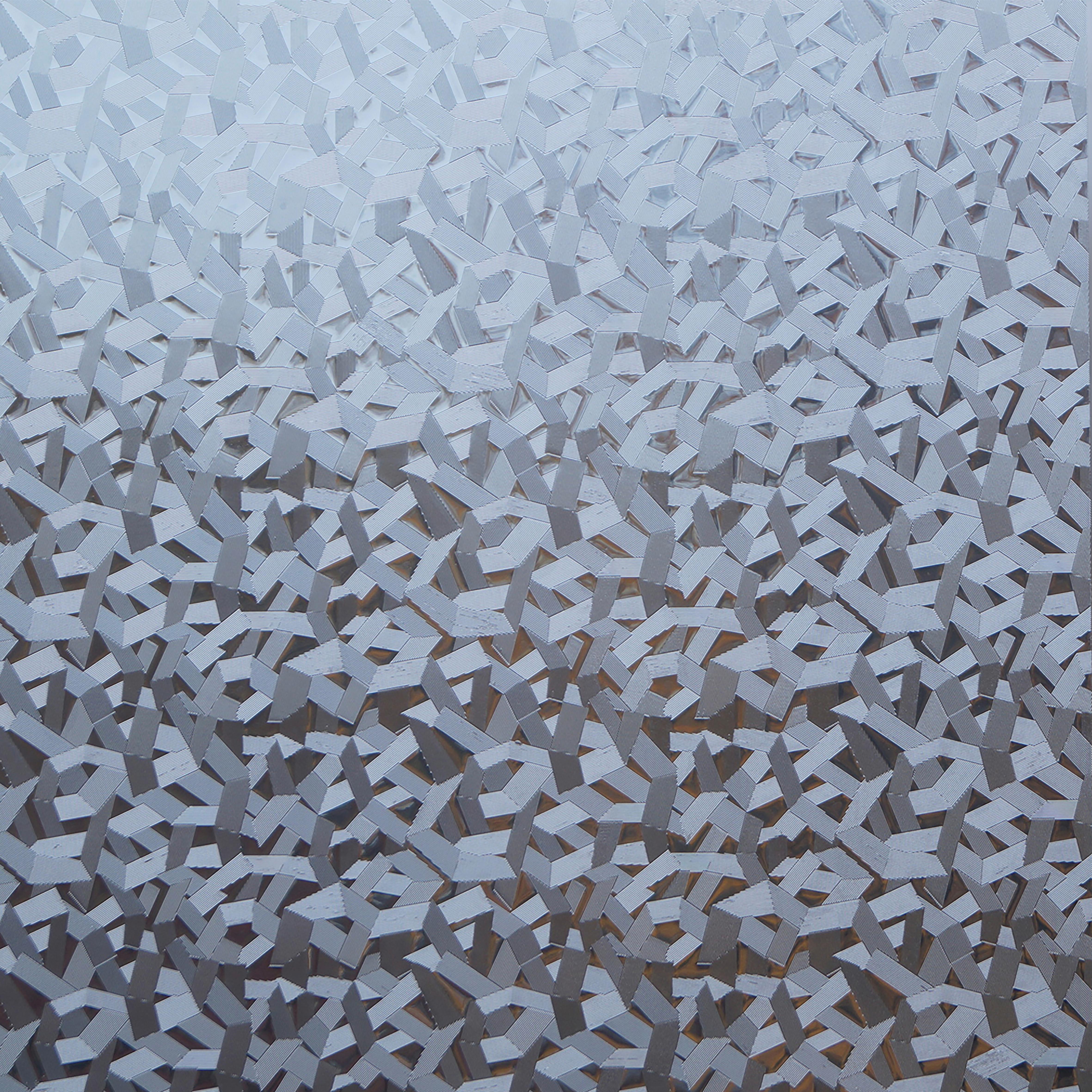 Fensterfolie Statisch Haftend Geomag-Design 150x45 cm - Weiß, KONVENTIONELL, Kunststoff (45/150cm)