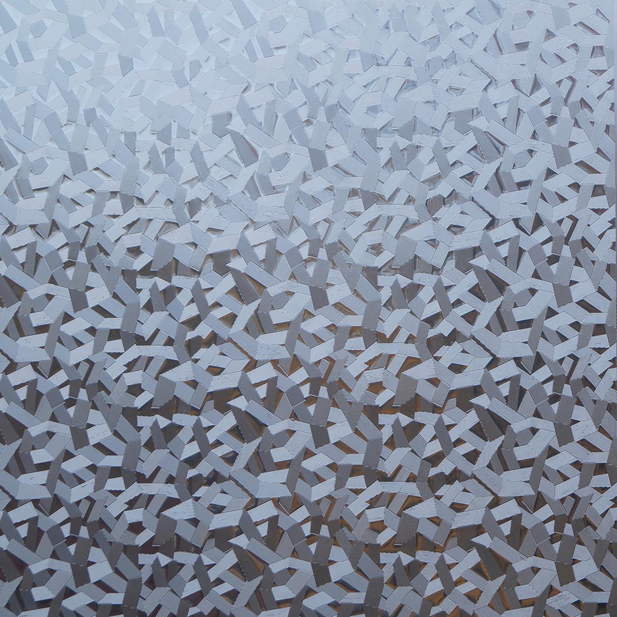 Fensterfolie Statisch Haftend Geomag-Design 150x45 cm - Weiß, KONVENTIONELL, Kunststoff (45/150cm)