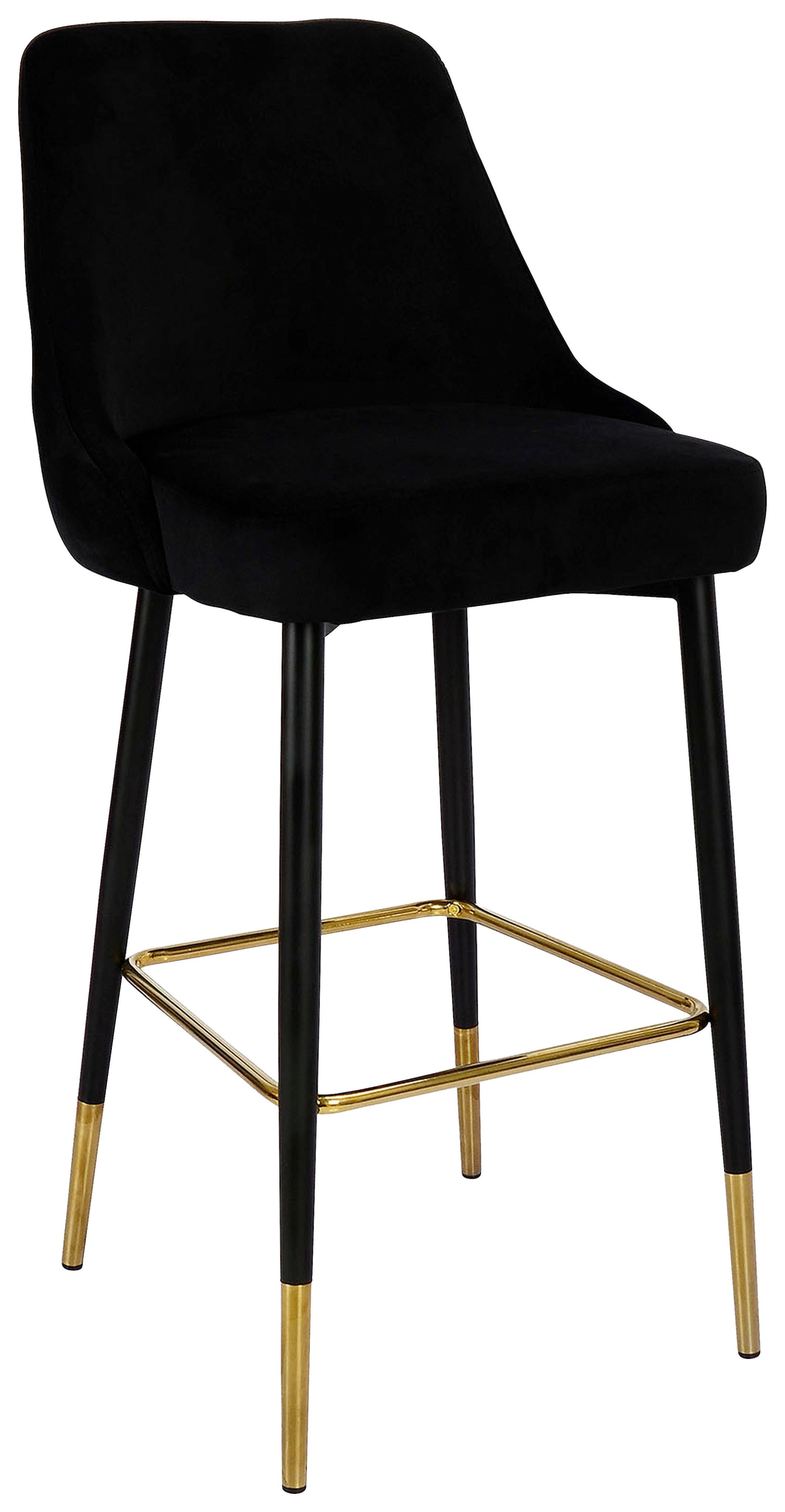 BAROVÁ STOLIČKA BLACK - čierna, Design, kov/textil (53/110/57cm) - Kayoom