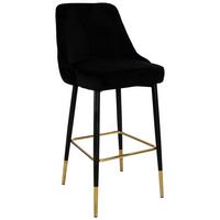 BAROVÁ STOLIČKA BLACK - čierna, Design, kov/textil (53/110/57cm) - Kayoom