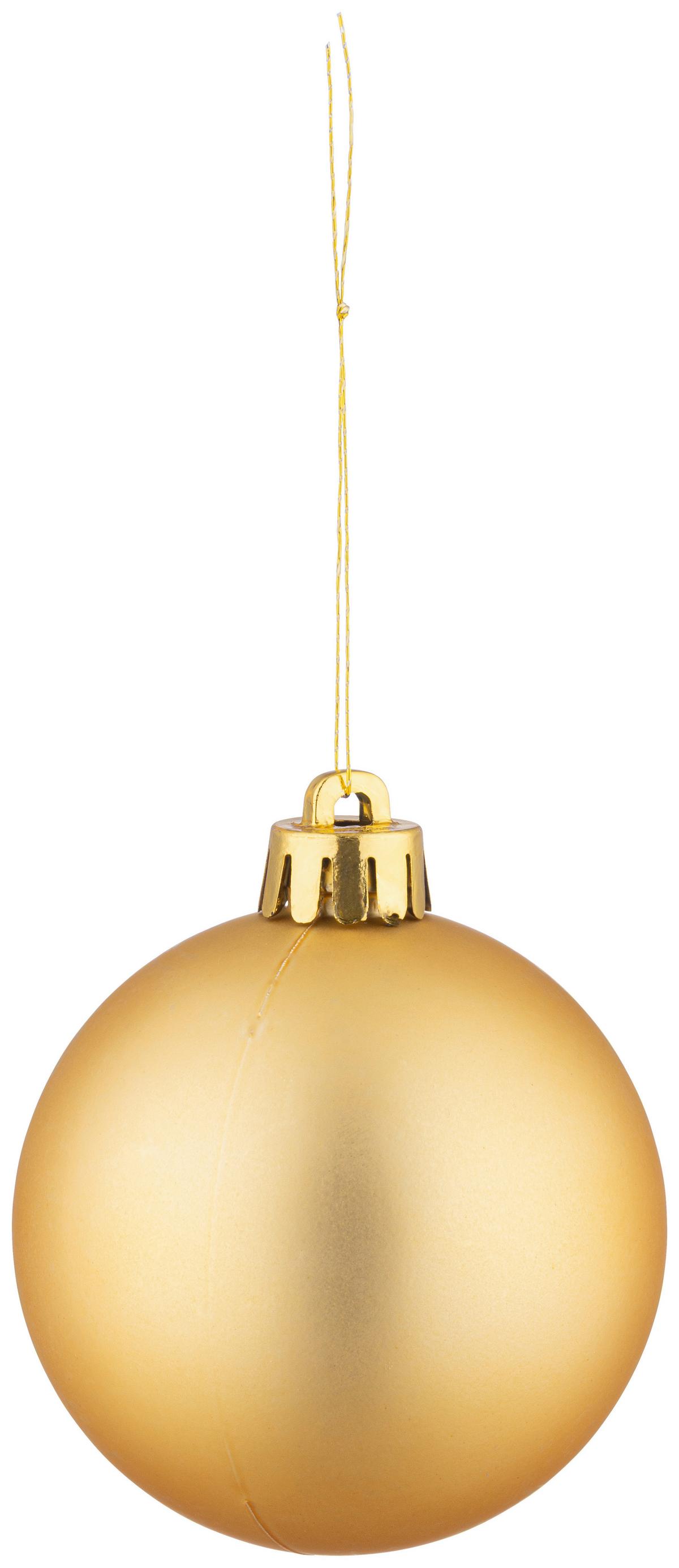 CHRISTBAUMKUGEL-SET Lola, Goldfarben, 30-teilig - Goldfarben, KONVENTIONELL, Kunststoff (6cm) - Luca Bessoni