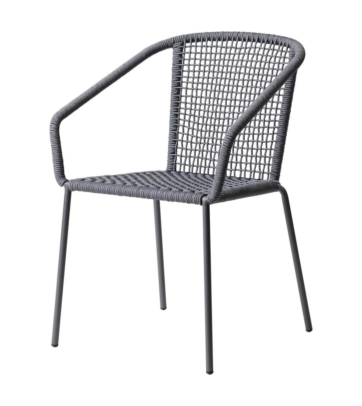 Gartensessel Vito, Dunkelgrau 52x82x60 cm - Dunkelgrau/Anthrazit, Natur, Kunststoff/Metall (52/82/60cm) - Gardenson