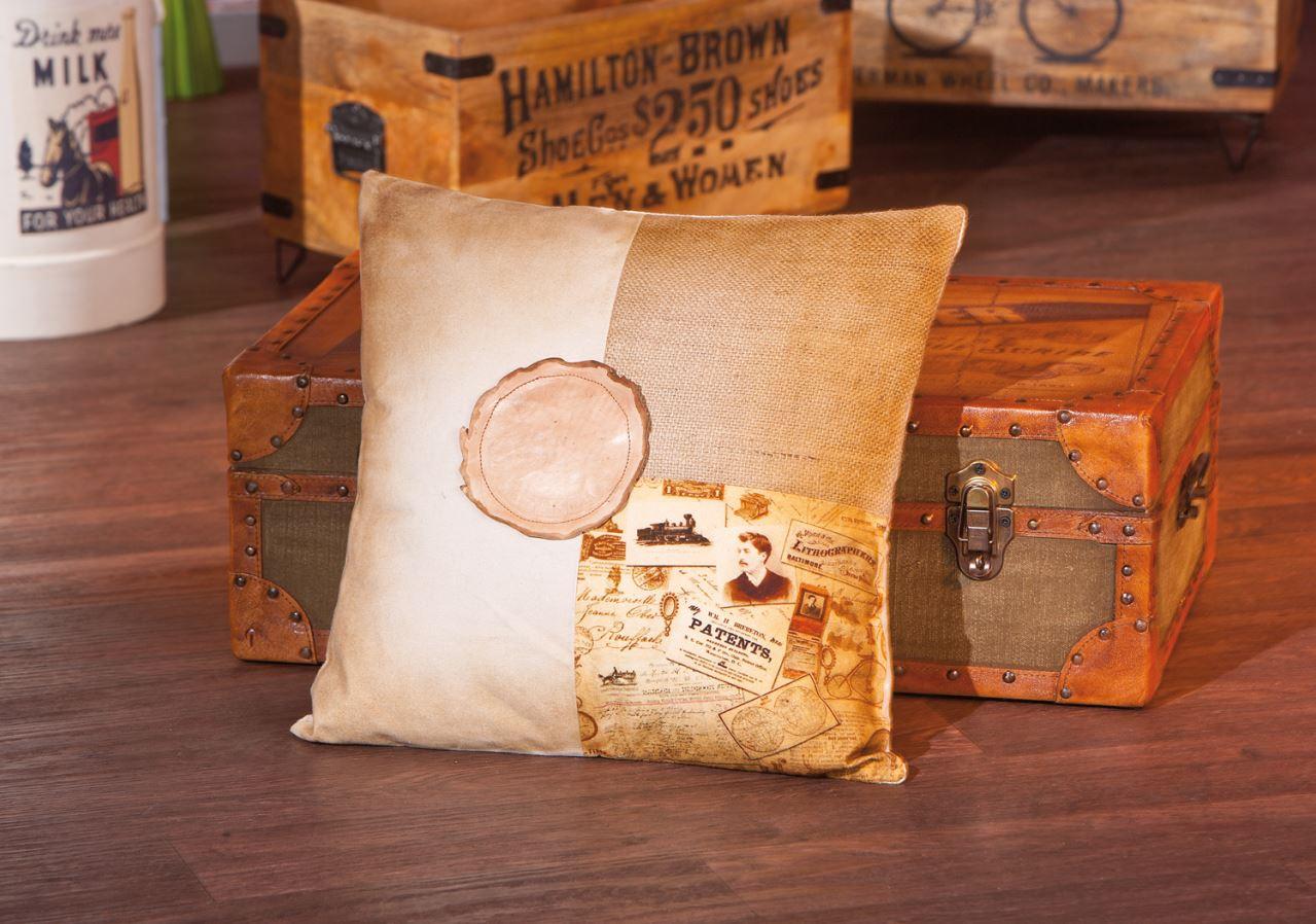 Zierkissen Katla - Beige/Braun, Design, Textil (45/45/12cm) - Livetastic