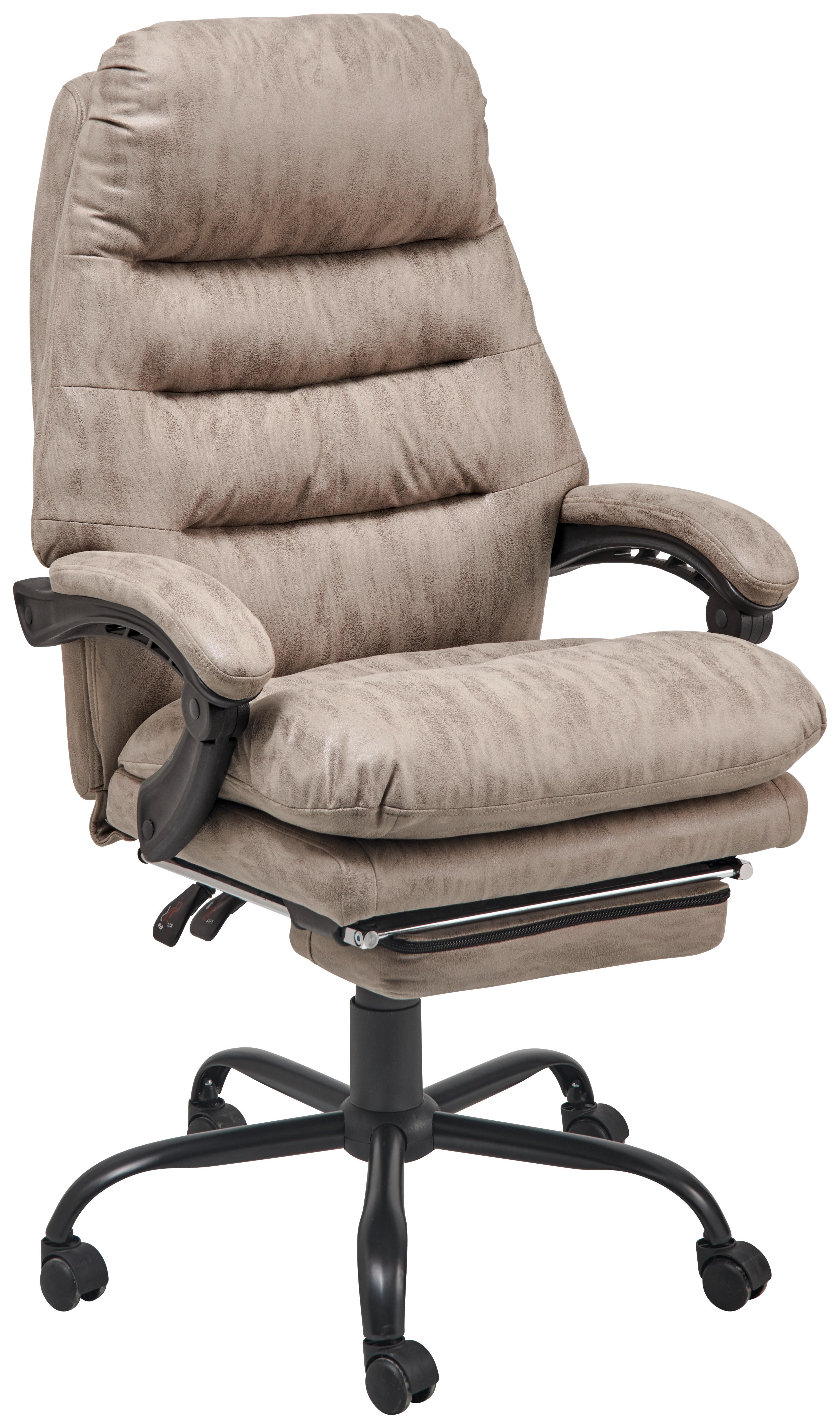 Chefsessel Big Boss - Schwarz/Grau, LIFESTYLE, Kunststoff/Textil (66/126-134/59cm) - MID.YOU