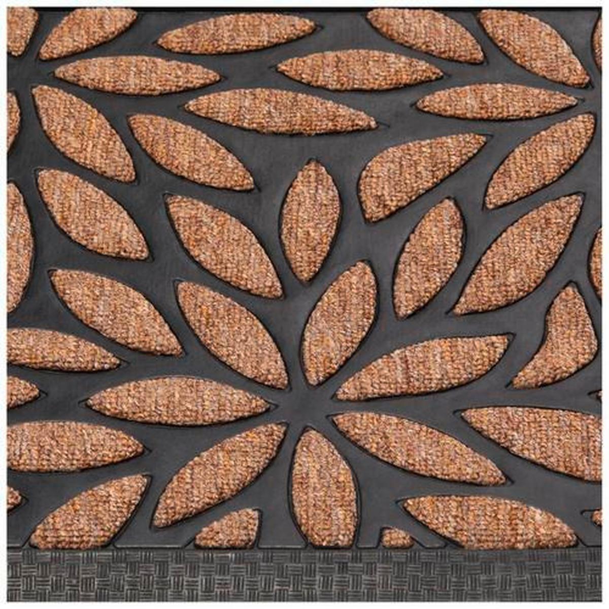 Fußmatte Albertina 40x60 cm Gummi Rutschfest - Beige/Schwarz, MODERN, Kunststoff (40/60cm) - Ondega