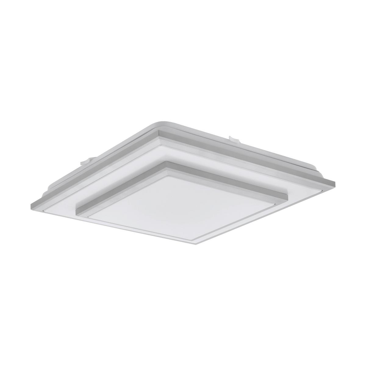 LED-Wandleuchte Pedroza Silberfarben/Weiß - Silberfarben/Weiß, Basics, Kunststoff/Metall (33/33/7,5cm) - Eglo