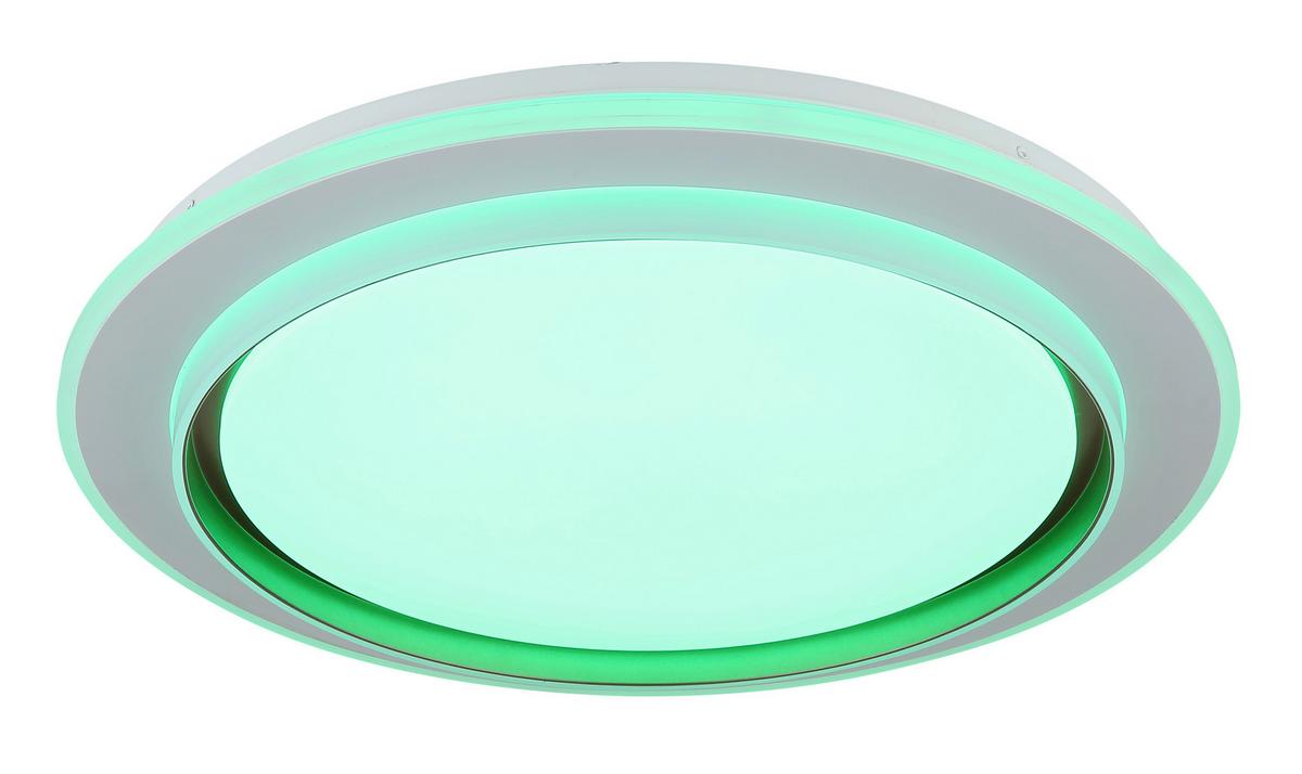 LED-Deckenleuchte 48044  Janice - Opal/Weiß, Design, Kunststoff/Metall (49/7cm) - Globo