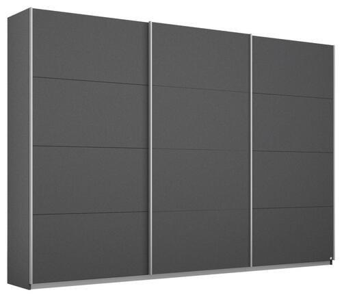 Skriňa s posuvnými dvermi BELLUNGO sivá 271 cm - sivá/hliníková, Modern, kov/kompozitné drevo (271/230/62cm) - MID.YOU