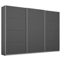 Schwebetürenschrank 271cm Belluno, Grau Metallic Dekor - Grau, MODERN, Holzwerkstoff (271/230/62cm) - Rauch Möbel