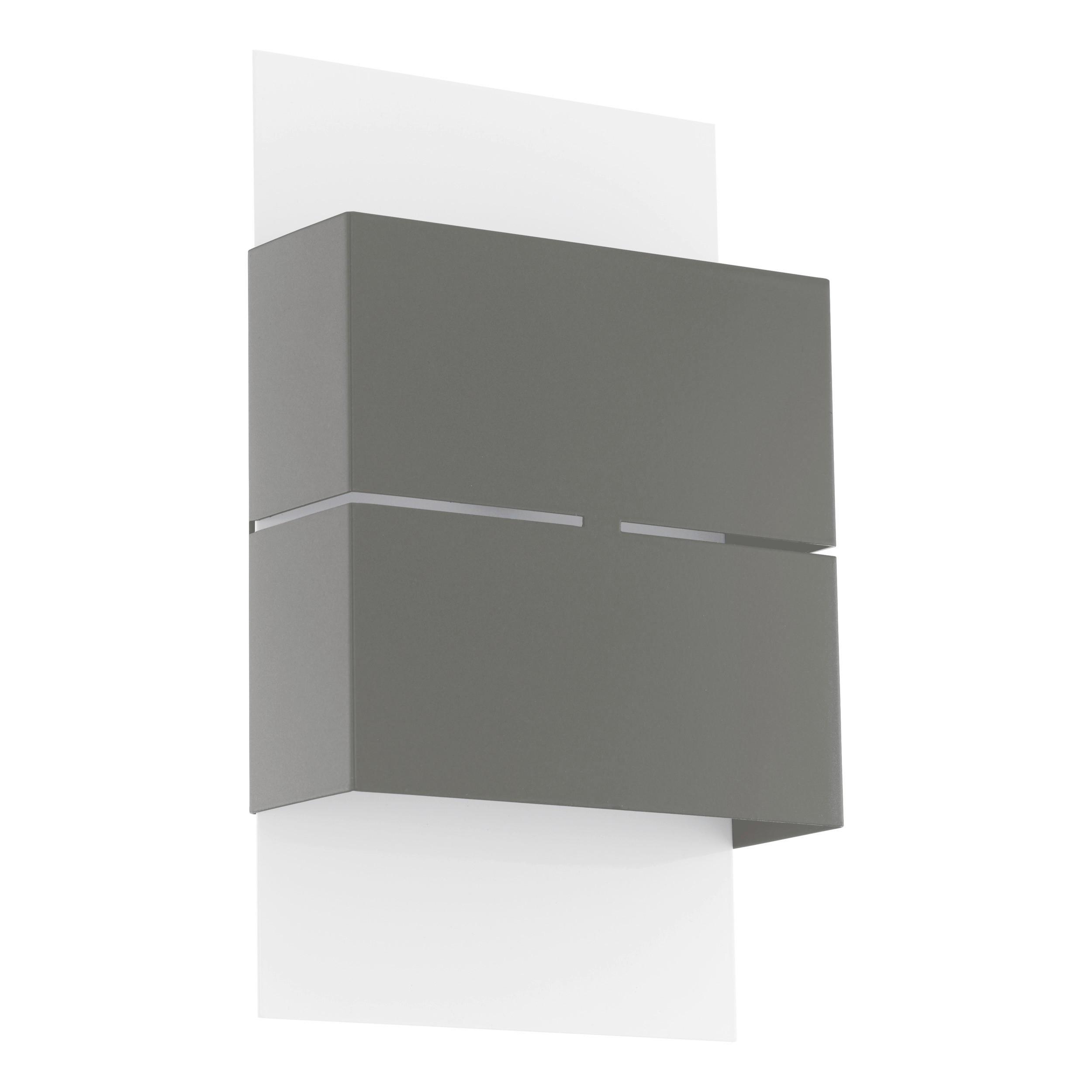 Led Außenleuchte Kibea 2,5 W Stahl Verzinkt, Wandmontage - Anthrazit/Weiß, Design, Metall (15cm) - Eglo