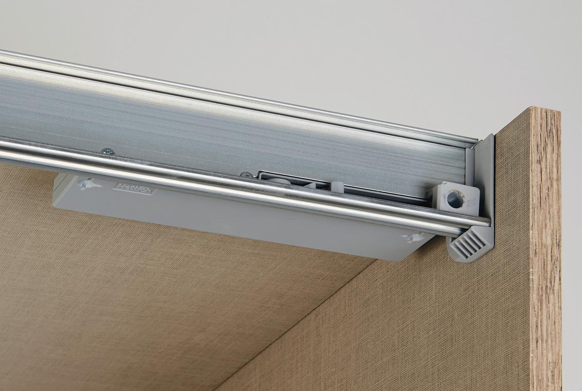 Türdämpfer Schwebetürenschrank Sts Baureihe Quadra ,2 Stück, - Grau, Kunststoff