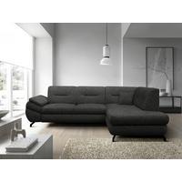 Ecksofa Imo Dunkelgrau 274x201 Cm - Dunkelgrau/Schwarz, Design, Textil (274/201cm) - MID.YOU