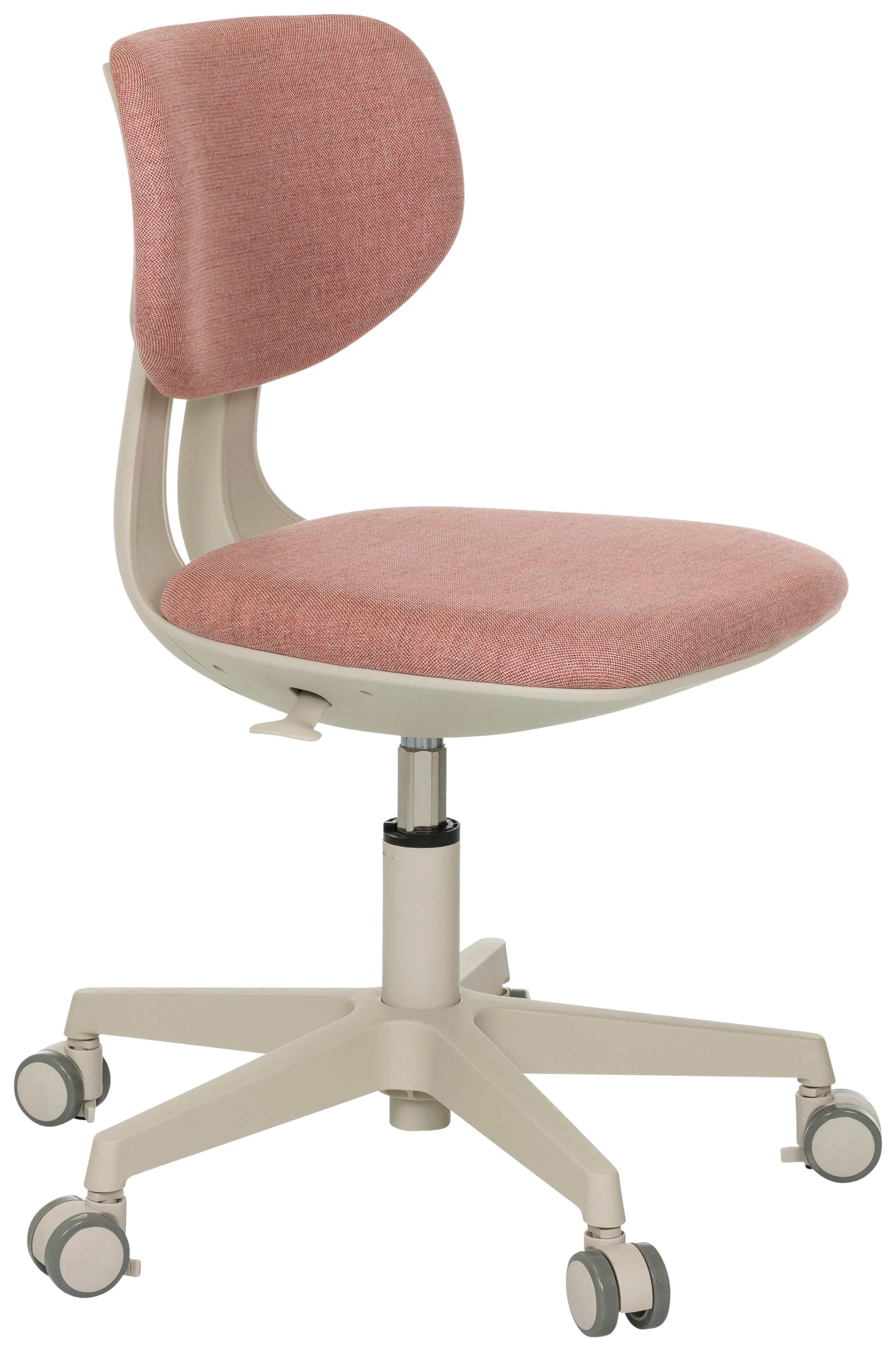 Jugenddrehstuhl Kiddy Classic Rosa B: 52 cm - Creme/Rosa, MODERN, Kunststoff/Textil (52/70 - 79/52cm) - MID.YOU