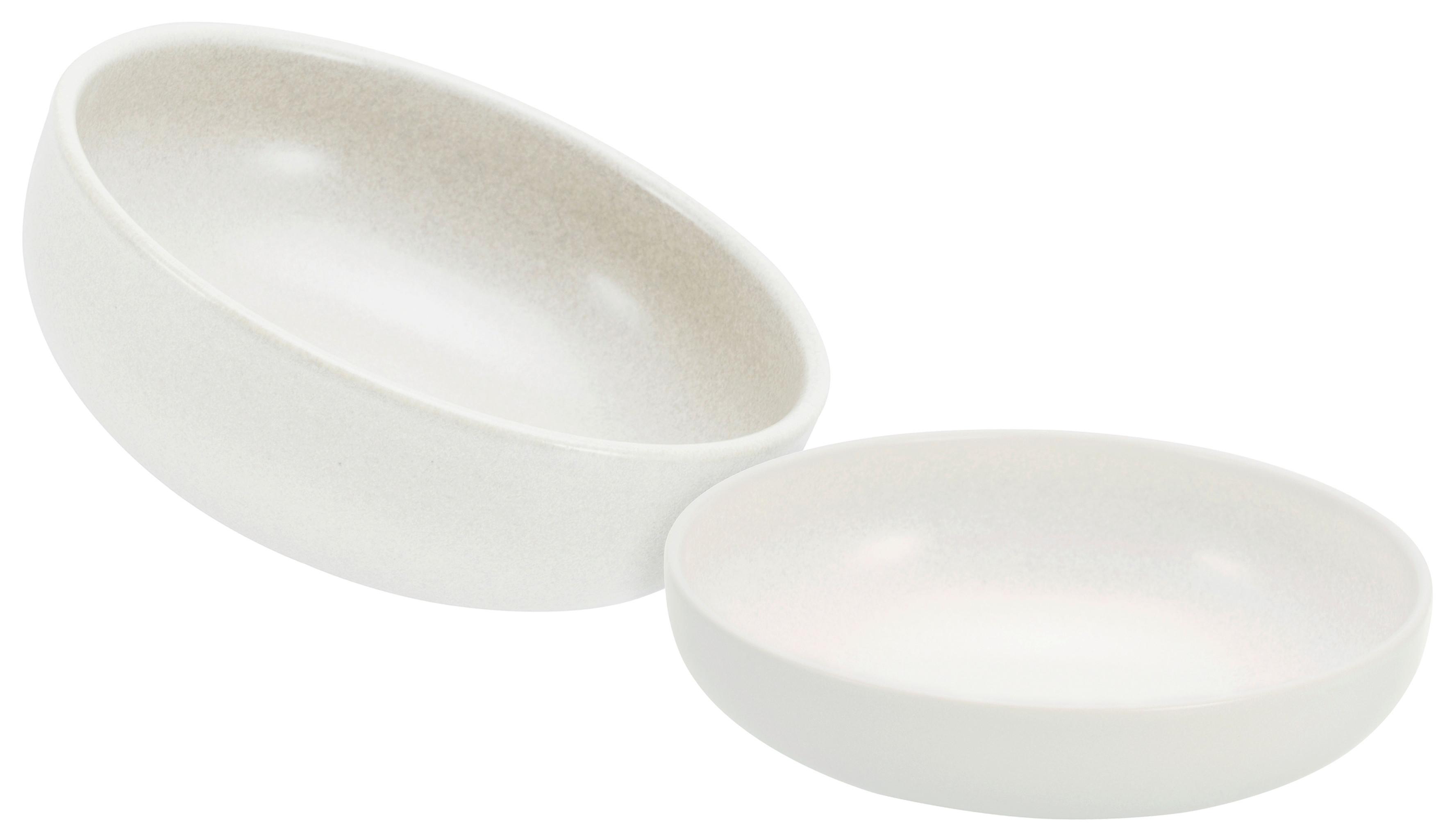 Schüsselset Aus Steingut, Weiß Uno 2--teilig. Ø 22/26 cm - Weiß, Basics, Keramik - Creatable