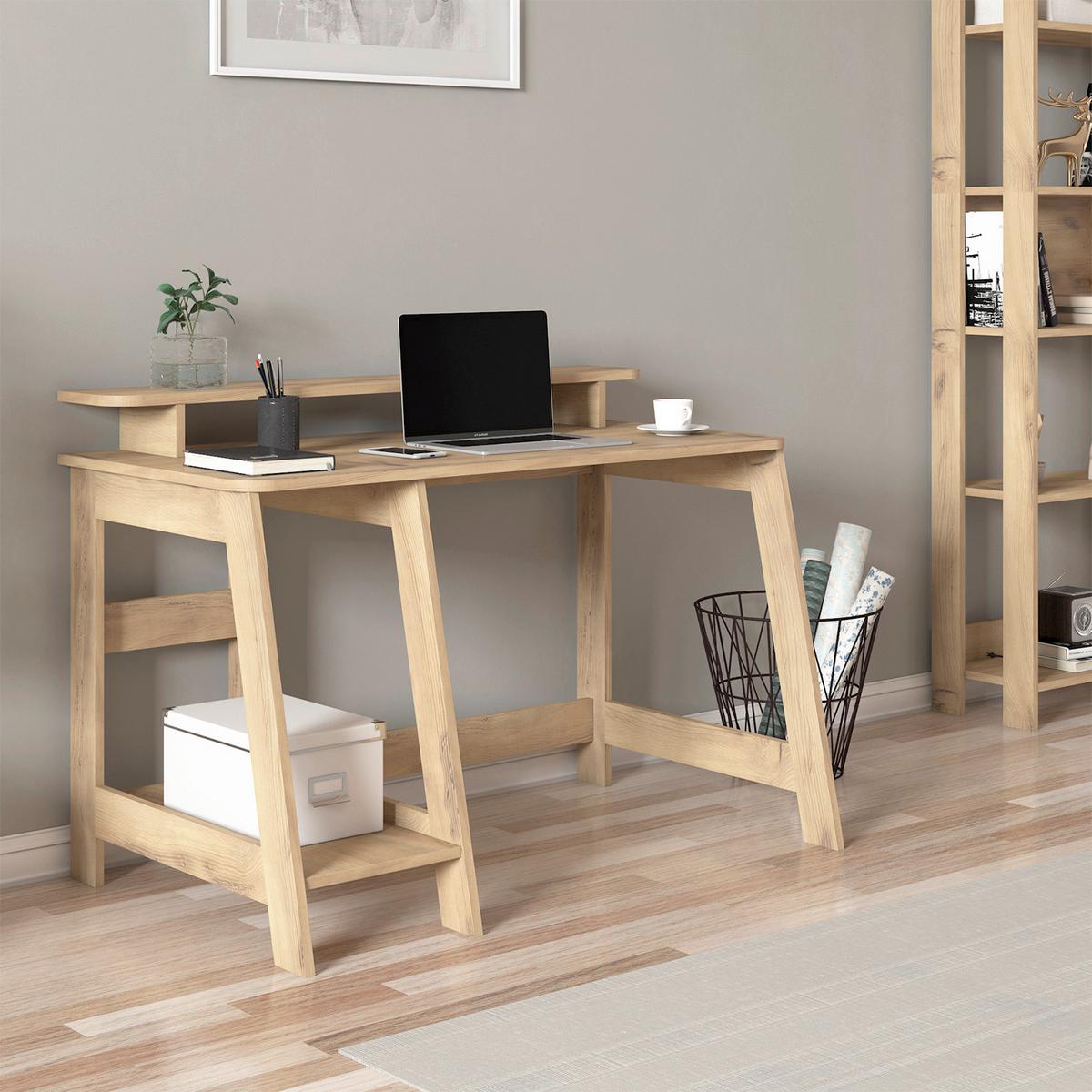 Schreibtisch Country Nussbaum Dekor L:120cm - Nussbaumfarben, Design, Holzwerkstoff (120/60/73cm) - Livetastic