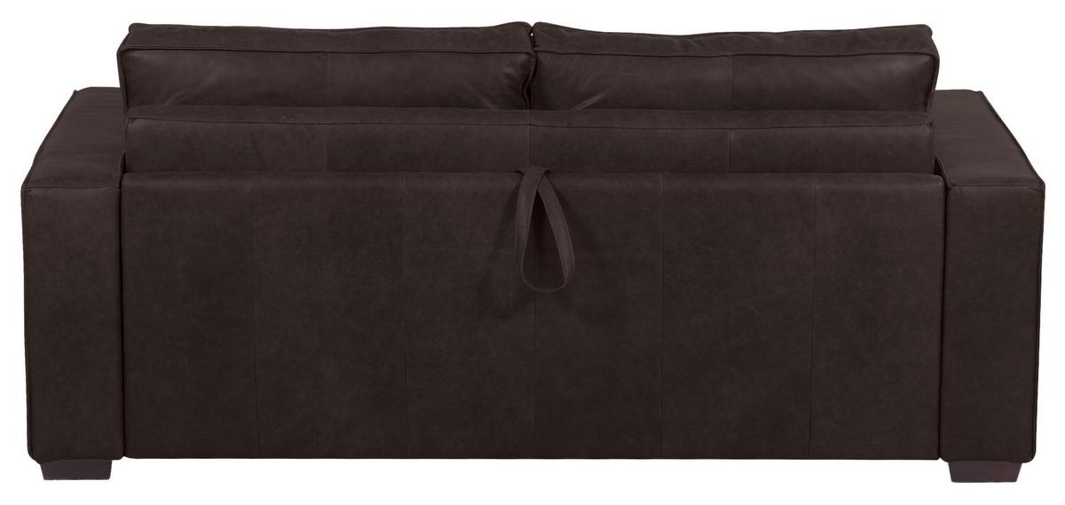 Schlafsofa Texas Dunkelbraun Anilinleder, B: 203 Cm - Dunkelbraun, Design, Leder (203/85/99cm) - MID.YOU