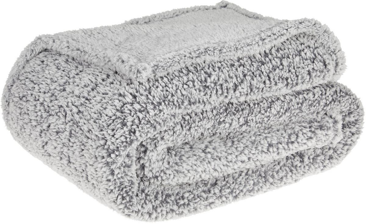 Kuscheldecke Carlotta - Anthrazit, MODERN, Textil (150/200cm) - Luca Bessoni