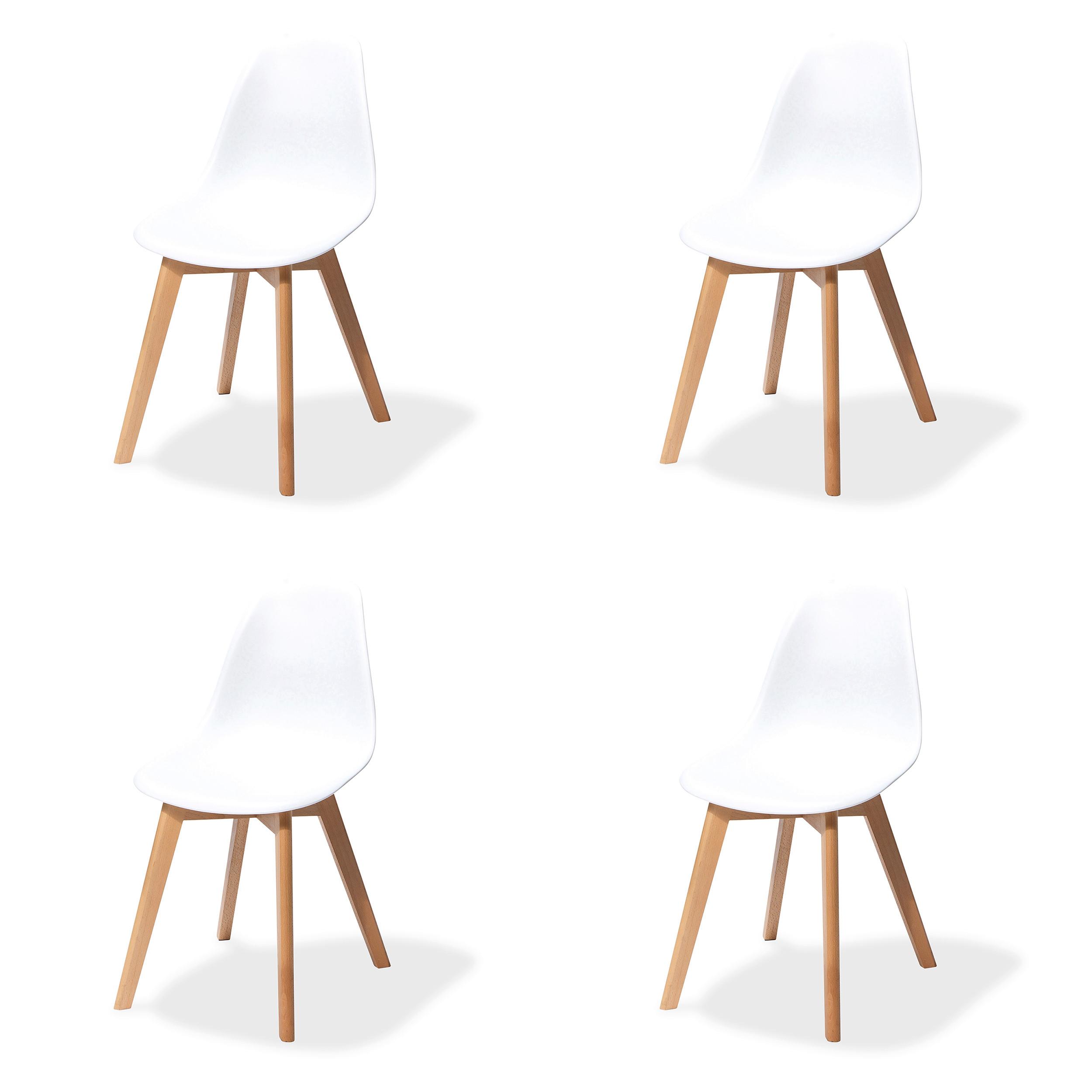 Stuhl-Set Keeve - Weiß, MODERN, Holz/Metall (47/83/53cm) - MID.YOU