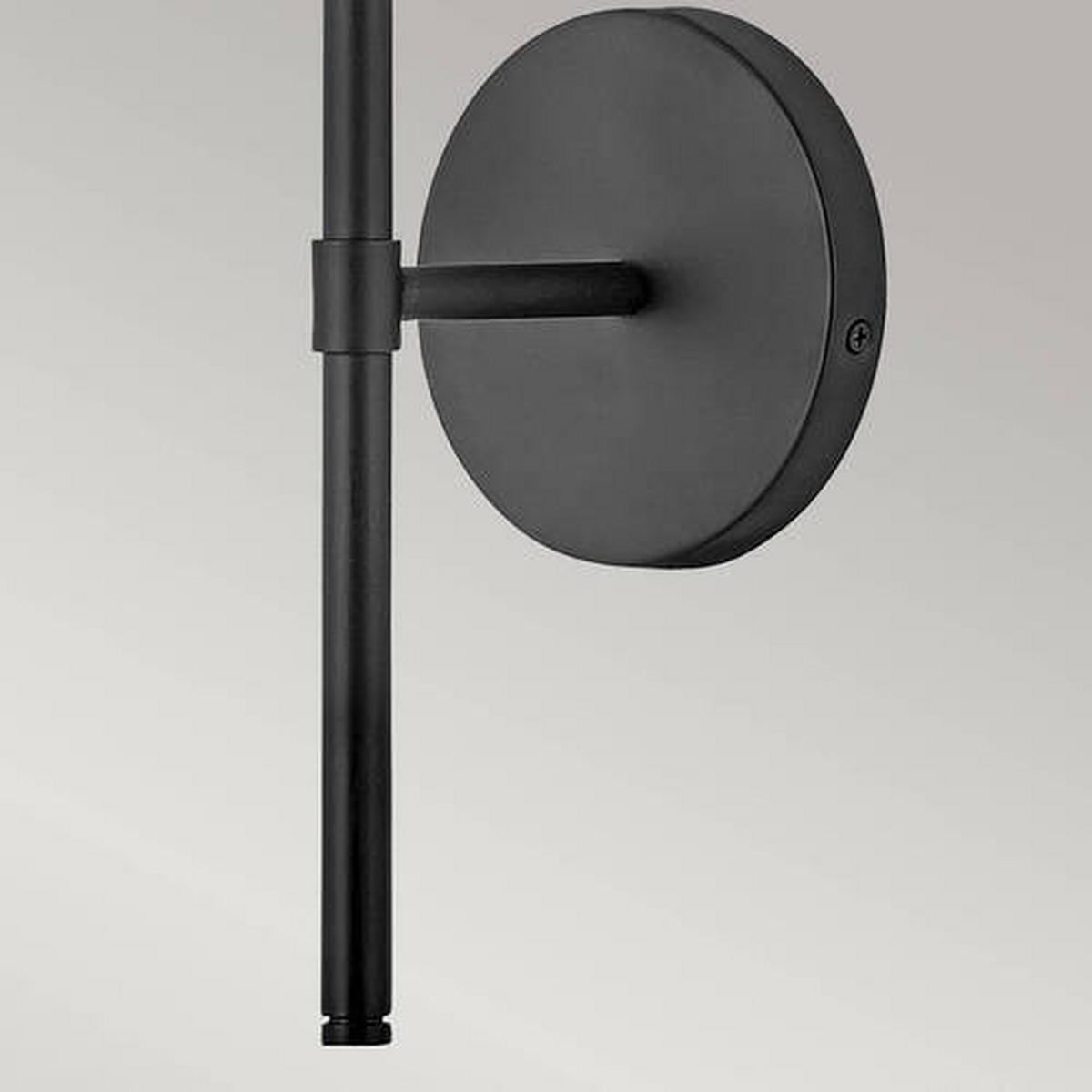 Badezimmer-wandleuchte Hk-Hollis1-O-Bk-Bath - Schwarz, KONVENTIONELL, Glas/Metall (15.6/40.3/19cm) - Elstead Lighting