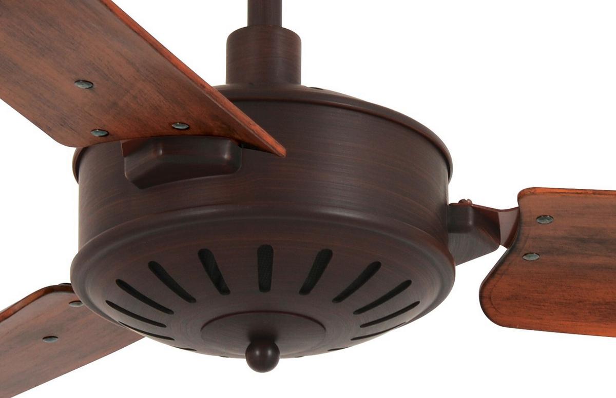 Deckenventilator Airfusion Carolina 3-Flügel, Geräuscharm - Braun/Bronzefarben, Basics, Kunststoff/Metall (142/35cm) - P & B