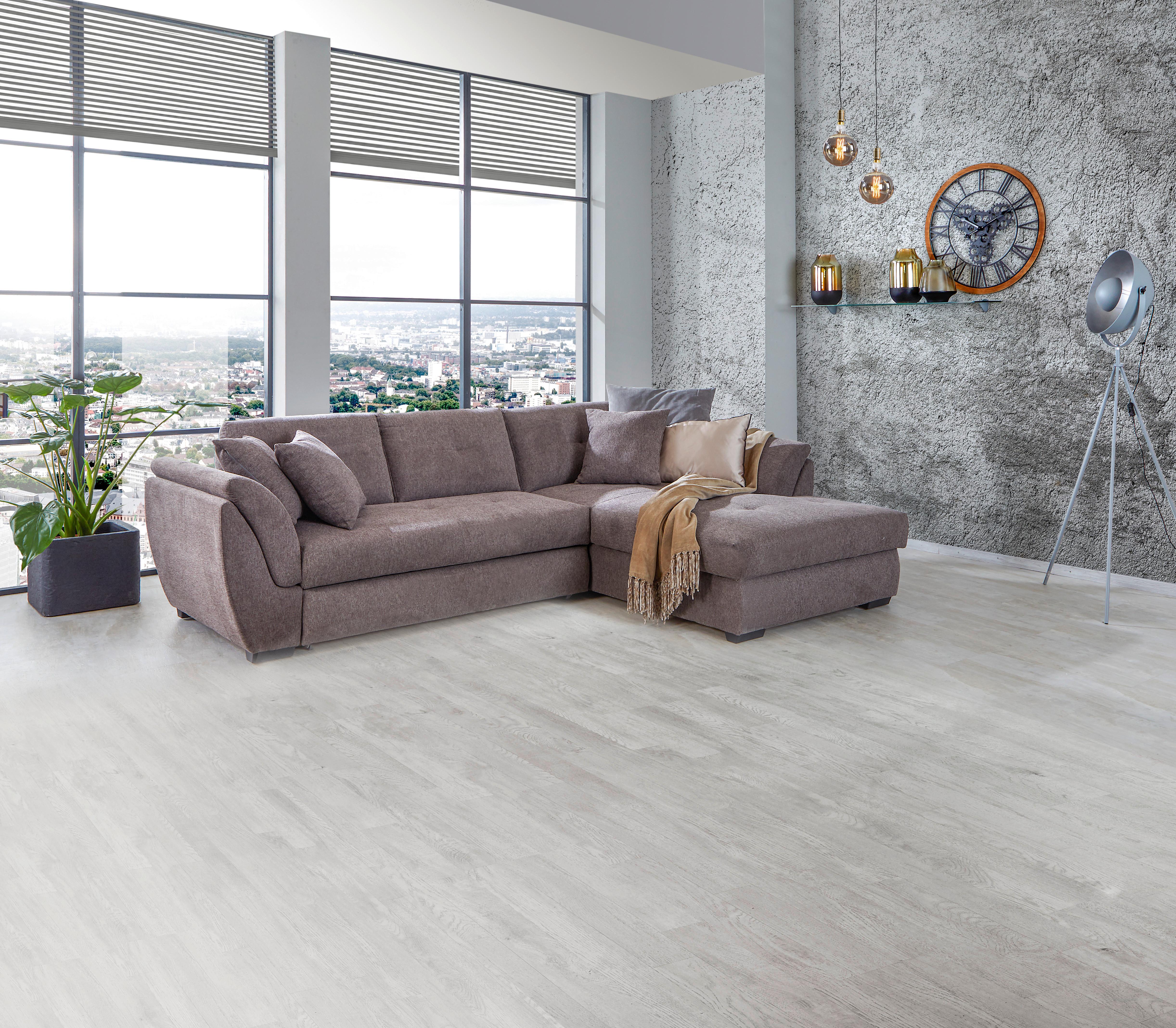 Ecksofa Berisso - Braun, Design, Textil (278/187cm) - Ondega