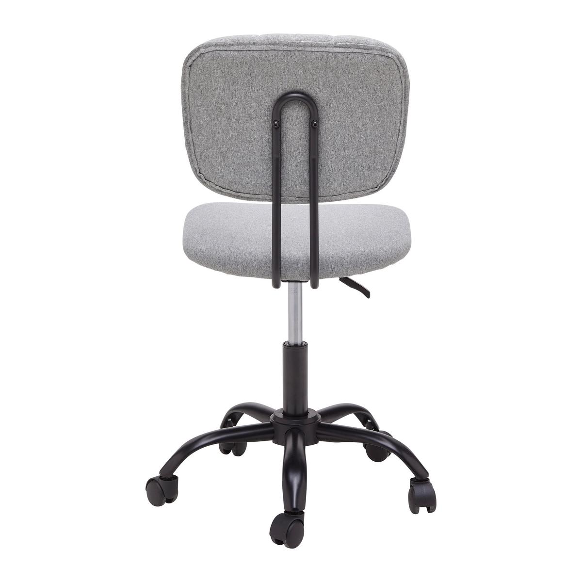 Otočná stolička TOM -CENOVÝ TRHÁK - čierna/sivá, Modern, kov/textil (55/79-89/56cm) - Based