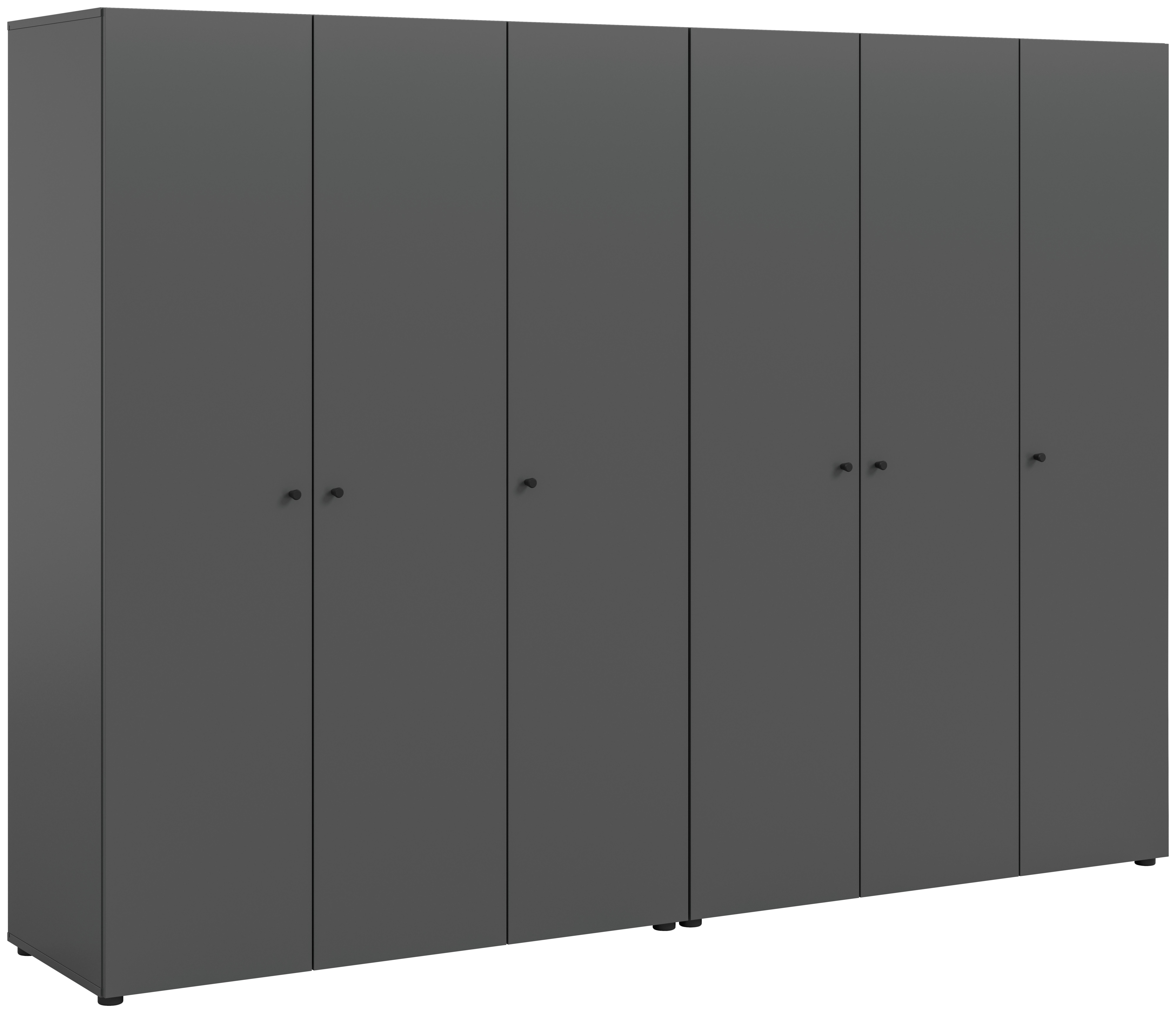 Drehtürenschrank Darwin, Anthrazit B: 240 Cm - Anthrazit, MODERN, Holzwerkstoff (240/176/51cm) - MID.YOU
