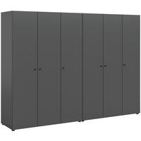 Drehtürenschrank Darwin, Anthrazit B: 240 Cm - Anthrazit, MODERN, Holzwerkstoff (240/176/51cm) - MID.YOU
