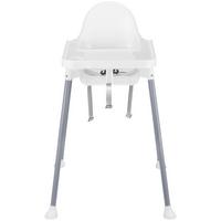 Etetőszék Benno - fehér/szürke, Konventionell, műanyag/fém (60/94/65cm) - Best Price