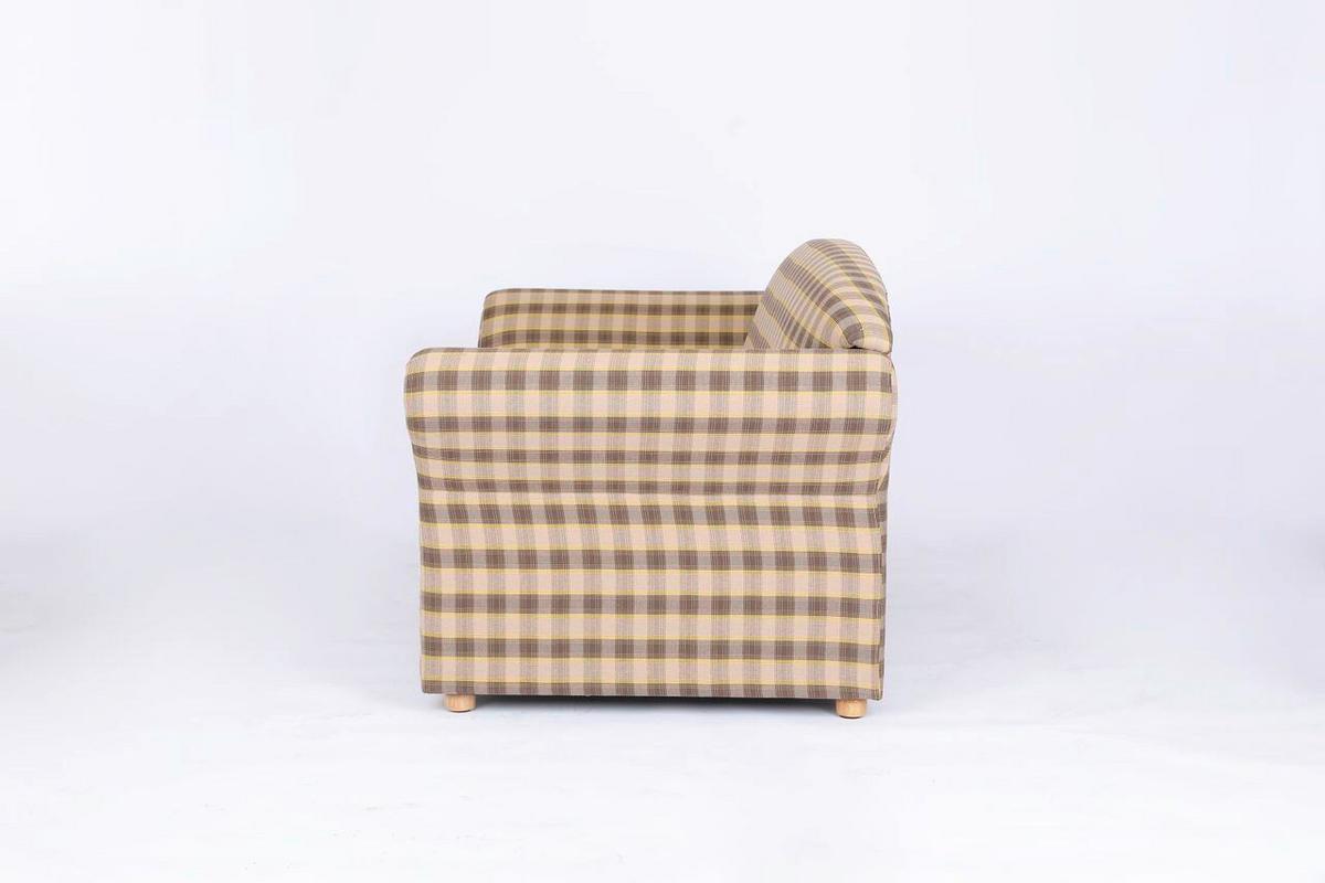2-Sitzer Loretta ca. 153x83x85 cm - Hellbraun/Braun, Basics, Holz/Textil (153/83/85cm)