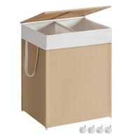 KOŠ NA PRÁDLO LCB601N01 - bílá/béžová, Trend, kov/textil (46,5/65/37,5cm) - Boxxx