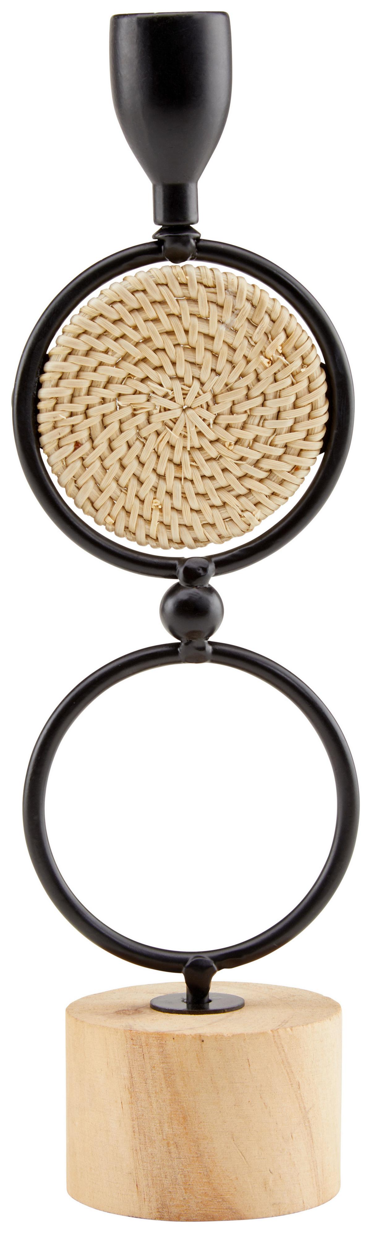 Kerzenhalter Soren Holz für 1 Teelicht - Hellbraun/Schwarz, MODERN, Naturmaterialien/Holz (7/25.5/6cm) - Luca Bessoni