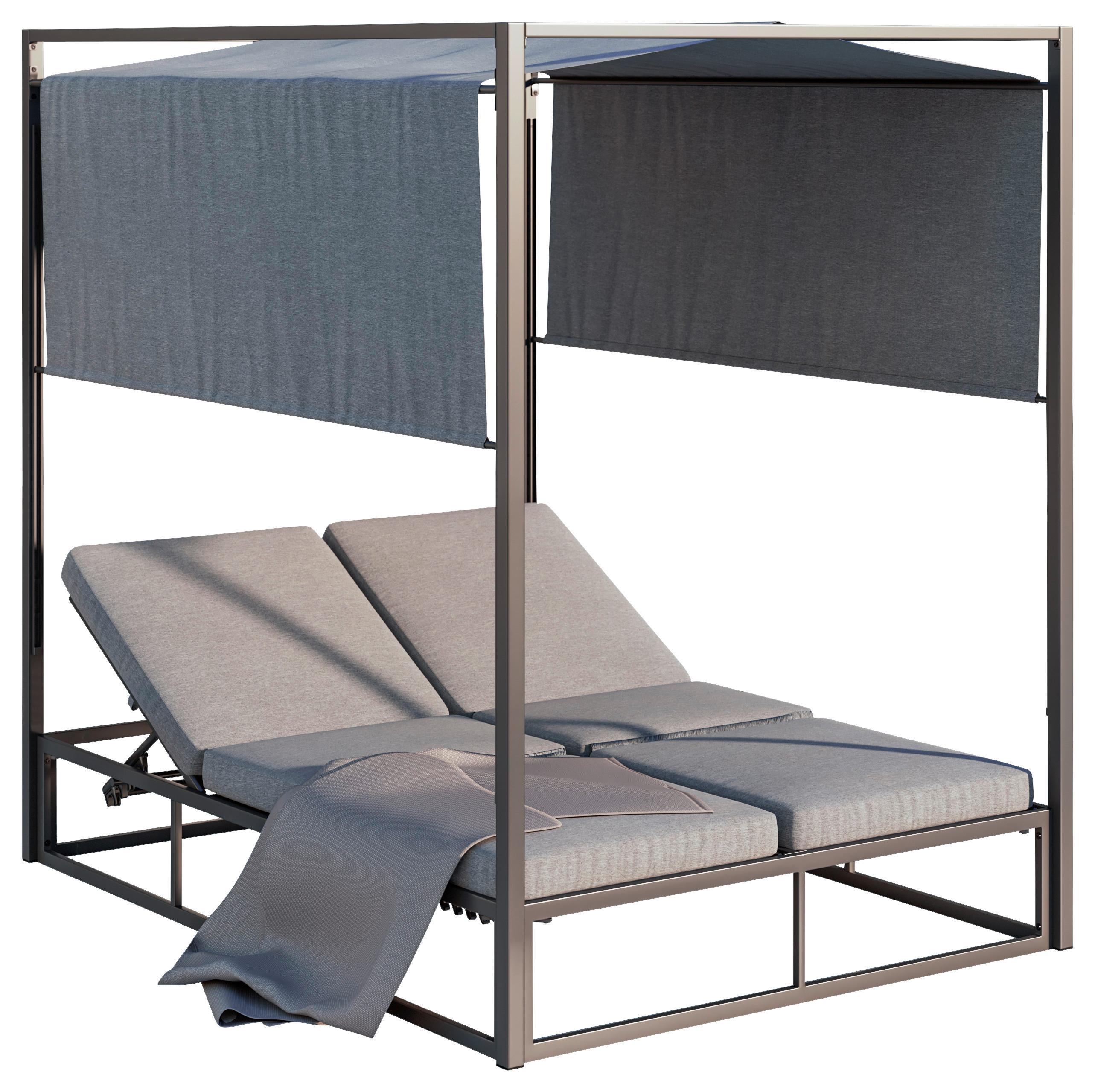 Sonneninsel Bali - Dunkelgrau, MODERN, Textil/Metall (200/196/148cm) - Beldano